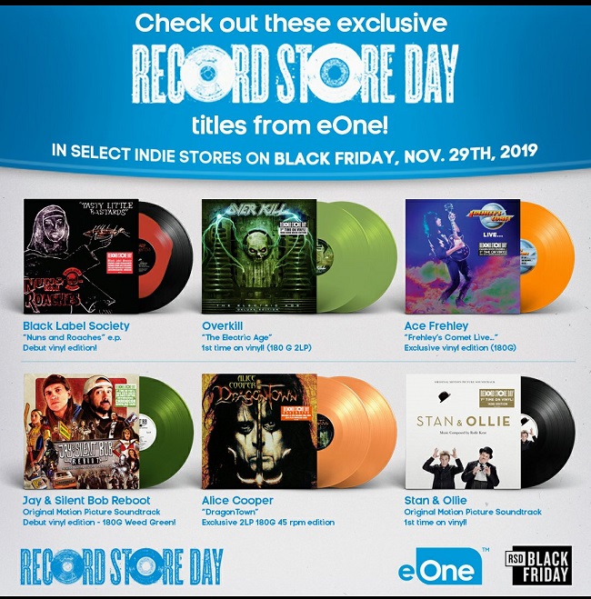 Record Store Day 2019 Black Friday Ace Frehley, Alice Cooper, Overkill