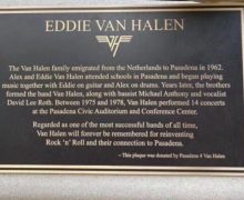 Photographer Kevin Estrada, “Honoring Edward Van Halen in Pasadena” – Memorial Plaque 2021 – Eddie Van Halen