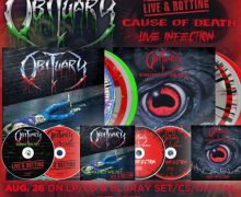 Obituary: LP/VINYL/CD/Blu-ray/Digital – SLOWLY WE ROT – LIVE AND ROTTING & CAUSE OF DEATH – LIVE INFECTION – 2022